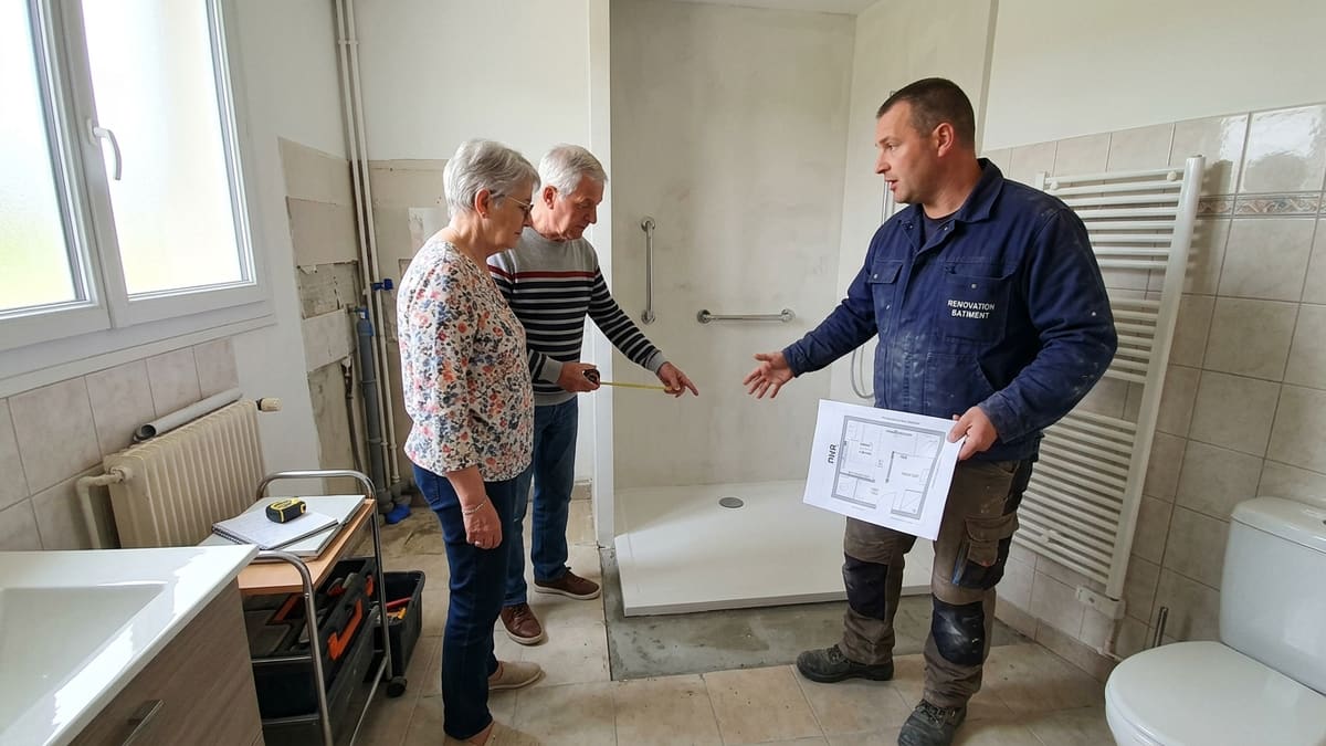 Diagnostic d'une salle de bain par une entreprise spécialisée douche pour personne âgée